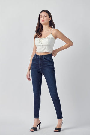 HR Ankle Skinny Dark Wash