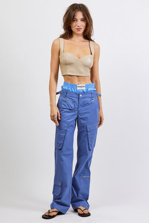 Leatherette Bustier Crop