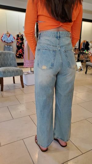 Criss Cross Vintage Jeans Blue
