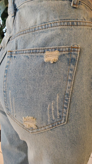 Criss Cross Vintage Jeans Blue