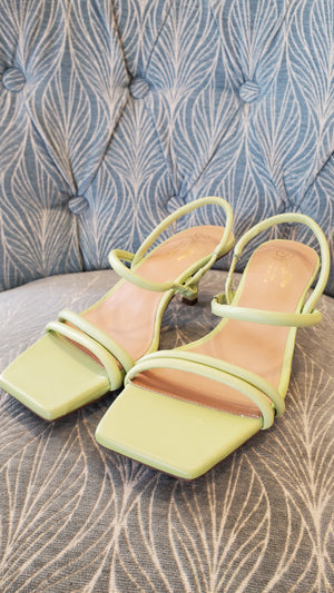 Banks Leather Strap Heel Aloe