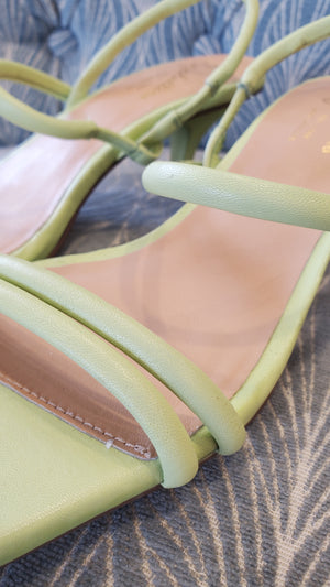 Banks Leather Strap Heel Aloe