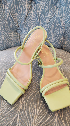 Banks Leather Strap Heel Aloe