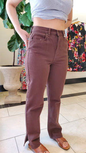 Side Slit HR Straight Brownie Bite